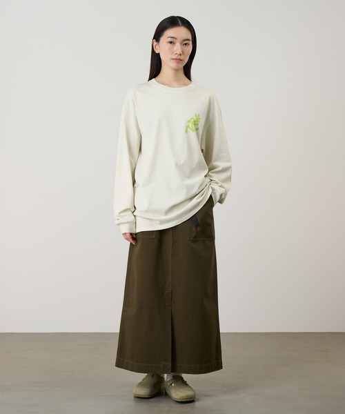 Gramicci(グラミチ)の「RUNNING MAN L/S TEE PIGMENT DYED / ランニングマンロングスリーブTシャツ ピグメントダイ Gramicci グラミチ(Tシャツ/カットソー・メンズ・イエロー/レッド/ナチュラル・S/M/L/XL/XXL)」の7枚目の写真