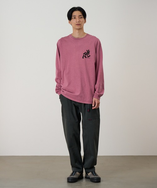 Gramicci(グラミチ)の「RUNNING MAN L/S TEE PIGMENT DYED / ランニングマンロングスリーブTシャツ ピグメントダイ Gramicci グラミチ(Tシャツ/カットソー・メンズ・イエロー/レッド/ナチュラル・S/M/L/XL/XXL)」の8枚目の写真