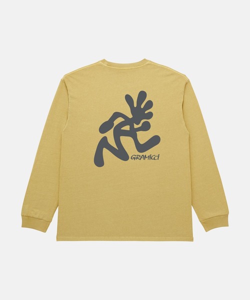Gramicci(グラミチ)の「RUNNING MAN L/S TEE PIGMENT DYED / ランニングマンロングスリーブTシャツ ピグメントダイ Gramicci グラミチ(Tシャツ/カットソー・メンズ・イエロー/レッド/ナチュラル・S/M/L/XL/XXL)」の9枚目の写真