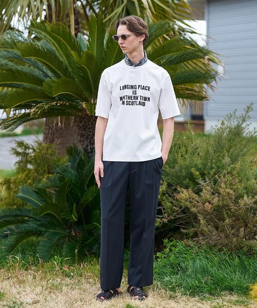 TAKEO KIKUCHI(タケオキクチ)の「【BOWLER HAT LABEL】アイスクリアコットン バッククロスピストル 半袖Tシャツ(Tシャツ/カットソー・メンズ・ホワイト/ブルー系その他/ブラック・02/03/04)」の9枚目の写真