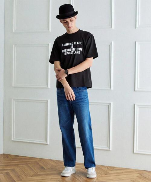 TAKEO KIKUCHI(タケオキクチ)の「【BOWLER HAT LABEL】アイスクリアコットン バッククロスピストル 半袖Tシャツ(Tシャツ/カットソー・メンズ・ホワイト/ブルー系その他/ブラック・02/03/04)」の22枚目の写真