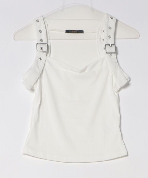 Ritzy（リッツィー）の「ベルトショルダー・タンクトップ（タンクトップ・レディース・ブラック/ピンク/ホワイト・LARGE/MEDIUM）」の9枚目の写真