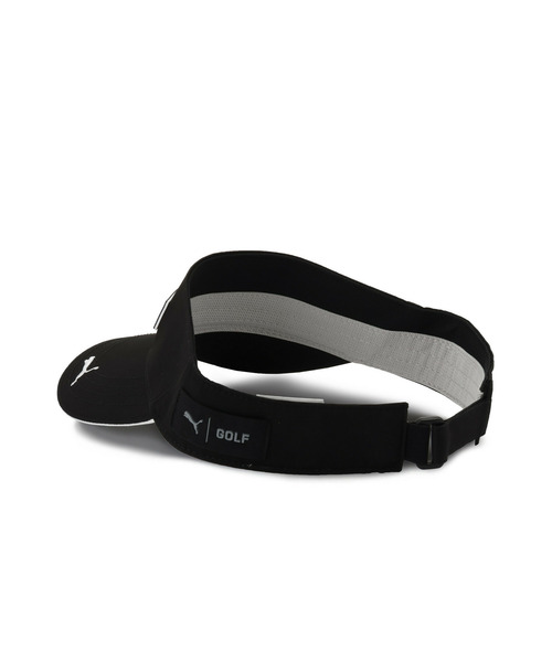 PUMA（プーマ）の「PUMA プーマ メンズ ゴルフ ボックスロゴ ツアー バイザー BOX LOGO TOUR VISOR（サンバイザー・メンズ・ブラック/ネイビー/ホワイト・フリー）」の4枚目の写真