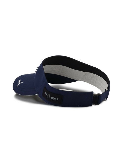 PUMA（プーマ）の「PUMA プーマ メンズ ゴルフ ボックスロゴ ツアー バイザー BOX LOGO TOUR VISOR（サンバイザー・メンズ・ブラック/ネイビー/ホワイト・フリー）」の8枚目の写真