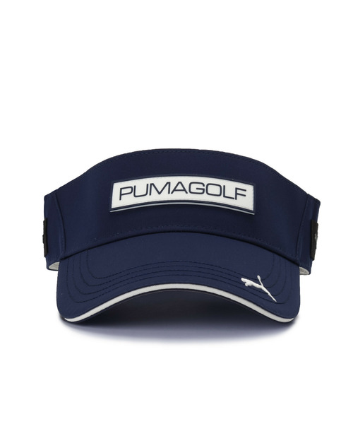 PUMA（プーマ）の「PUMA プーマ メンズ ゴルフ ボックスロゴ ツアー バイザー BOX LOGO TOUR VISOR（サンバイザー・メンズ・ブラック/ネイビー/ホワイト・フリー）」の9枚目の写真