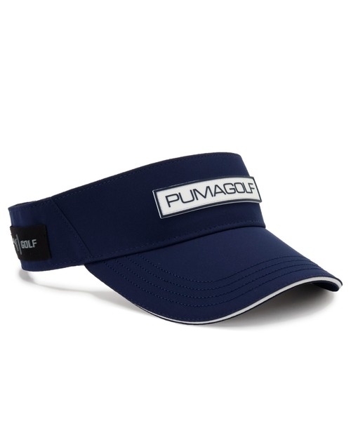 PUMA（プーマ）の「PUMA プーマ メンズ ゴルフ ボックスロゴ ツアー バイザー BOX LOGO TOUR VISOR（サンバイザー・メンズ・ブラック/ネイビー/ホワイト・フリー）」の3枚目の写真
