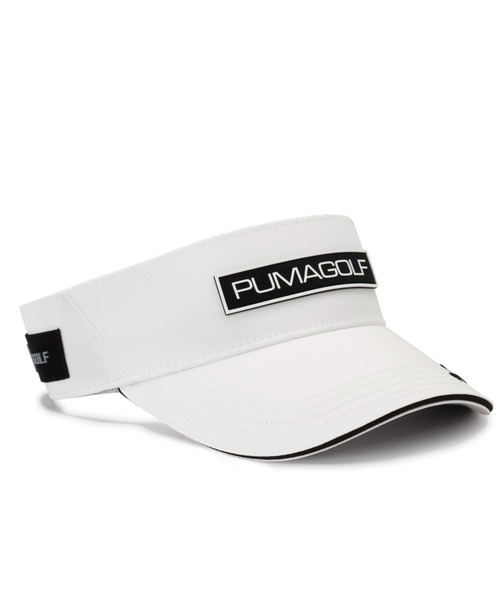 PUMA（プーマ）の「PUMA プーマ メンズ ゴルフ ボックスロゴ ツアー バイザー BOX LOGO TOUR VISOR（サンバイザー・メンズ・ブラック/ネイビー/ホワイト・フリー）」の2枚目の写真