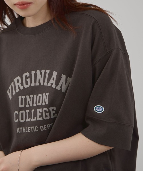 DISCUS(ディスカス)の「DISCUS 切替ルーズTシャツ(Tシャツ/カットソー・レディース・スミクロ/ブルー/ホワイト/ブラウン・M/L)」の9枚目の写真