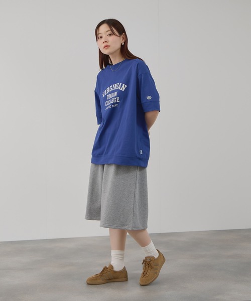 DISCUS(ディスカス)の「DISCUS 切替ルーズTシャツ(Tシャツ/カットソー・レディース・スミクロ/ブルー/ホワイト/ブラウン・M/L)」の19枚目の写真