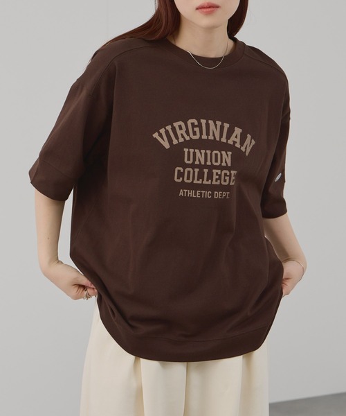DISCUS(ディスカス)の「DISCUS 切替ルーズTシャツ(Tシャツ/カットソー・レディース・スミクロ/ブルー/ホワイト/ブラウン・M/L)」の20枚目の写真