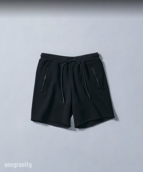 ONEGRAVITYメンズ ショートパンツ ブラック セール】onegravity / ブロックワッフル ショートパンツ（その他パンツ