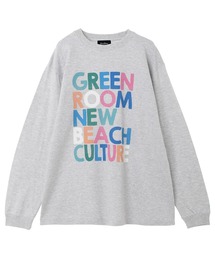 【GREENROOM / グリーンルーム】COLORTEXT L/S TEE