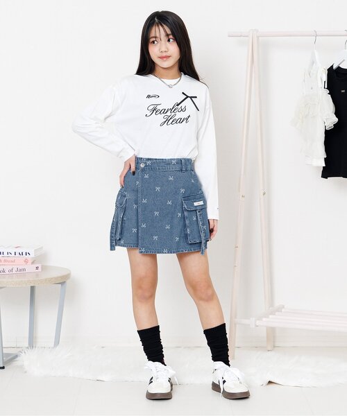 algy（アルジー）の「カーゴキュロット（その他パンツ・キッズ・ブルー/サックスブルー/ブラック・160/150/140/130）」の6枚目の写真