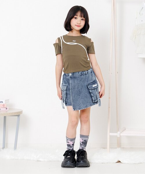 algy（アルジー）の「カーゴキュロット（その他パンツ・キッズ・ブルー/サックスブルー/ブラック・160/150/140/130）」の10枚目の写真