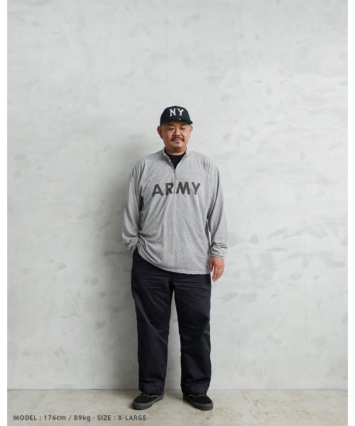 MILITARY(ミリタリー)の「リメイク 実物 新品 デッドストック 米軍 リメイク IPFU ARMY ロングスリーブTシャツ ジップネック(Tシャツ/カットソー・メンズ・グレー・SMALL/MEDIUM/LARGE/X-LARGE)」の9枚目の写真