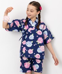 くろわっさんすべべ（クロワッサンスベベ）の「【くろわっさんすべべ】綿100％ 日本製生地 女児甚平（浴衣）」