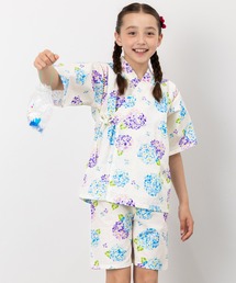 くろわっさんすべべ（クロワッサンスベベ）の「【くろわっさんすべべ】綿100％ 日本製生地 女児甚平（浴衣）」