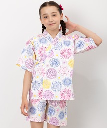 くろわっさんすべべ（クロワッサンスベベ）の「【くろわっさんすべべ】綿100％ 日本製生地 女児甚平（浴衣）」