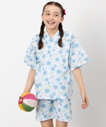 くろわっさんすべべ（クロワッサンスベベ）の「【くろわっさんすべべ】綿100％ 日本製生地 女児甚平（浴衣）」