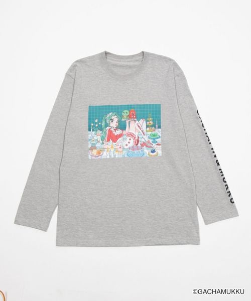 WEGO(ウィゴー)の「∴WEGO/ガチャピン・ムック×WEGOコラボイラストロンT(Tシャツ/カットソー・メンズ・その他3/その他4/その他5/その他2/その他1・FREE)」の1枚目の写真
