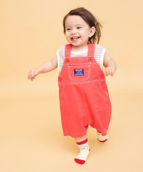 BREEZE（ブリーズ）の「Bpop カラフルベビーサロペット（その他ベビーウェア・キッズ・イエロー/グリーン/レッド・70/80）」の3枚目の写真