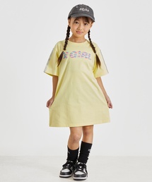 X-girl Stages | スパンコール刺しゅう 半袖Tワンピース(ワンピース)