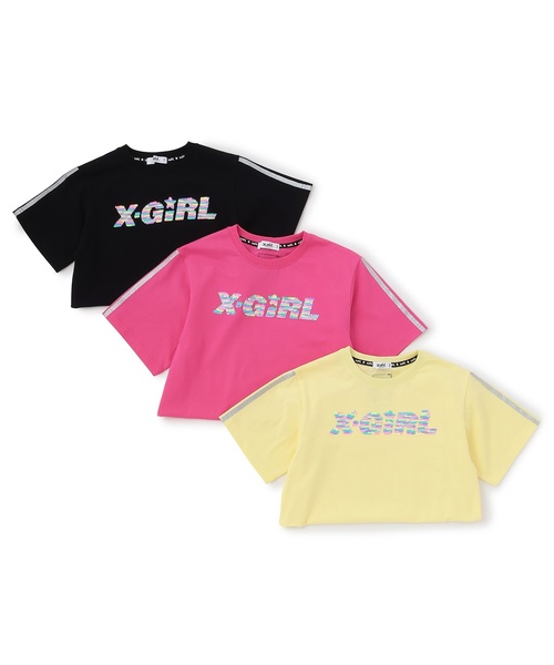 X-girl Stages(エックスガールステージス)の「スパンコール刺しゅう 半袖Tワンピース(ワンピース・キッズ・スモークピンク/ブラック/レモンイエロー・130cm/140cm/90cm/100cm/110cm/120cm)」の13枚目の写真