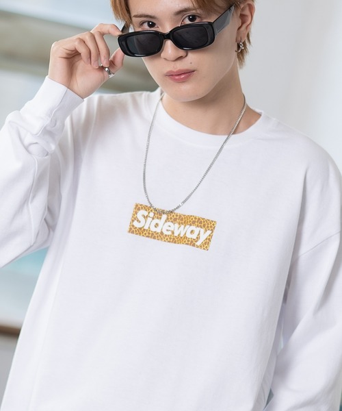En serio TOKYO(エンソリオトーキョー)の「【SIDEWAYSTANCE】ジラフボックスロゴ長袖Tシャツ 70434(Tシャツ/カットソー・メンズ・ホワイト/ブラック/パープル・SMALL/MEDIUM/LARGE/X-LARGE)」の1枚目の写真