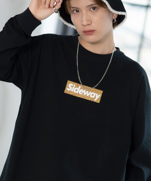 En serio TOKYO(エンソリオトーキョー)の「【SIDEWAYSTANCE】ジラフボックスロゴ長袖Tシャツ 70434(Tシャツ/カットソー・メンズ・ホワイト/ブラック/パープル・SMALL/MEDIUM/LARGE/X-LARGE)」の2枚目の写真