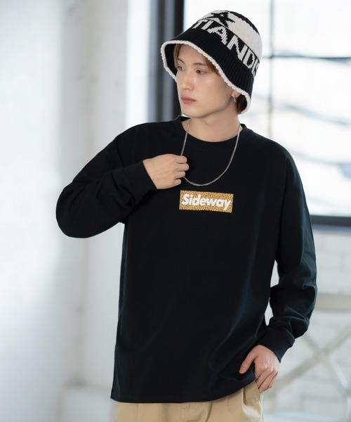 En serio TOKYO(エンソリオトーキョー)の「【SIDEWAYSTANCE】ジラフボックスロゴ長袖Tシャツ 70434(Tシャツ/カットソー・メンズ・ホワイト/ブラック/パープル・SMALL/MEDIUM/LARGE/X-LARGE)」の7枚目の写真