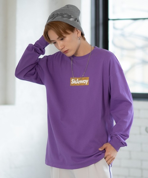 En serio TOKYO(エンソリオトーキョー)の「【SIDEWAYSTANCE】ジラフボックスロゴ長袖Tシャツ 70434(Tシャツ/カットソー・メンズ・ホワイト/ブラック/パープル・SMALL/MEDIUM/LARGE/X-LARGE)」の4枚目の写真