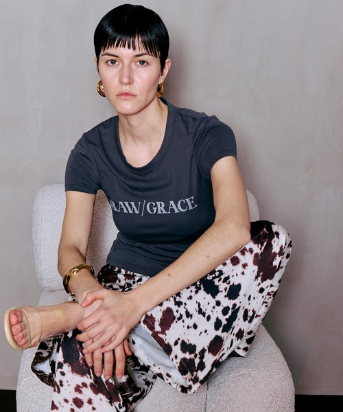 MAISON SPECIAL(メゾンスペシャル)の「Compact T-Shirt/コンパクトTシャツ(Tシャツ/カットソー・レディース・ホワイト/ブルー/チャコールグレー/マルチ・FREE)」の3枚目の写真