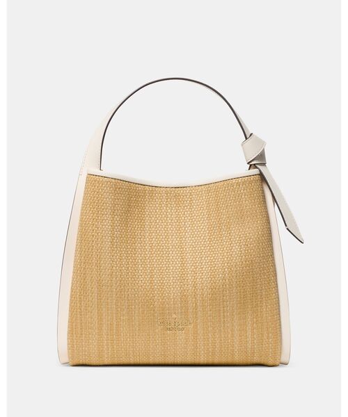 kate spade new york（ケイトスペード ニューヨーク）の「ノット ストロー キャリーオール バッグ（ショルダーバッグ・レディース・ベージュ・ONESIZE）」の2枚目の写真