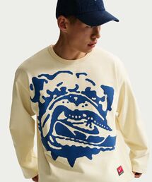 NIKE（ナイキ）の「ナイキ ライフ メンズ ミッドウェイト クルーネック   Nike Life Men's Midweight Crew IF2234-113 Coconut Milk（Tシャツ/カットソー）」