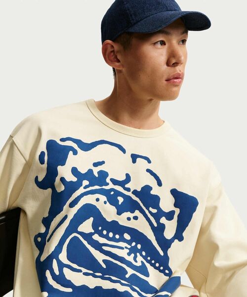 NIKE（ナイキ）の「ナイキ ライフ メンズ ミッドウェイト クルーネック / Nike Life Men's Midweight Crew IF2234-113 Coconut Milk（Tシャツ/カットソー・メンズ・ホワイト系その他2・2XL/XL/L/S/M）」の3枚目の写真