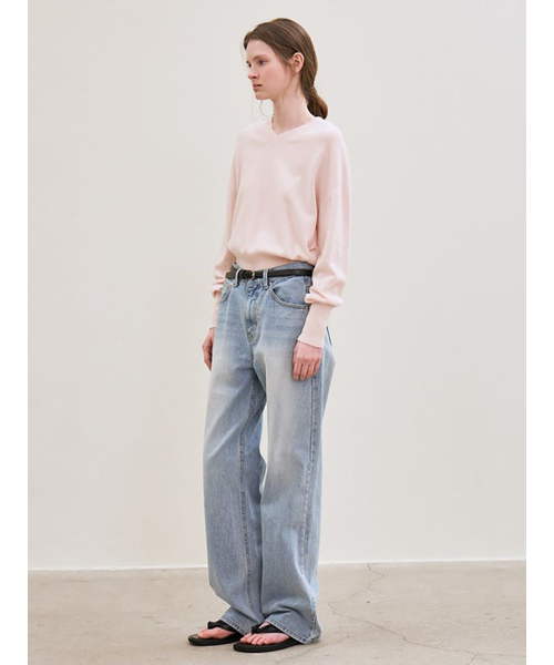 le(ル)の「straight-fit denim pants (light blue)(デニムパンツ・レディース・その他・SMALL/MEDIUM/LARGE)」の3枚目の写真