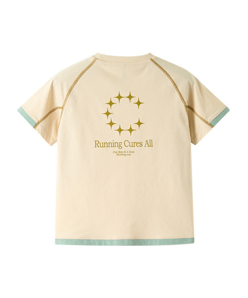 BUTTON SEOUL（ボタンソウル）の「[ウィメンズ] ランニングキュアスメッシュパネルショートスリーブ (パープル/イエロー)（Tシャツ/カットソー・レディース・パープル/イエロー・SMALL/MEDIUM/LARGE）」の5枚目の写真