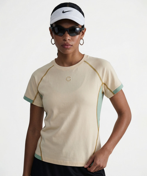 BUTTON SEOUL（ボタンソウル）の「[ウィメンズ] ランニングキュアスメッシュパネルショートスリーブ (パープル/イエロー)（Tシャツ/カットソー・レディース・パープル/イエロー・SMALL/MEDIUM/LARGE）」の9枚目の写真
