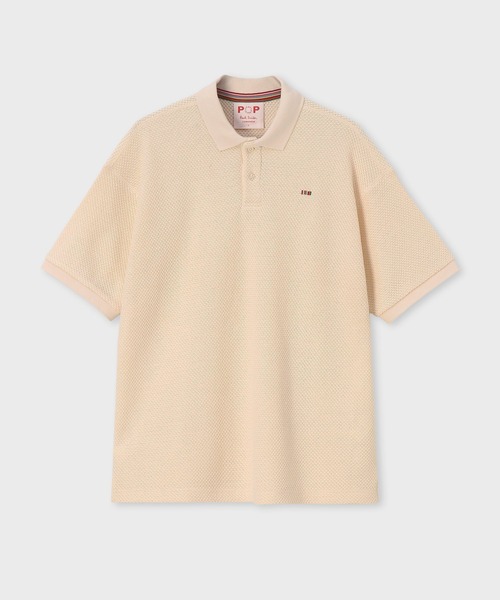 Paul Smith（ポールスミス）の「【ラウンジウェアー】ジャカードメッシュ ポロシャツ【853371 P7341S】（ポロシャツ・メンズ・ネイビー/オフホワイト・MEDIUM/LARGE）」の2枚目の写真