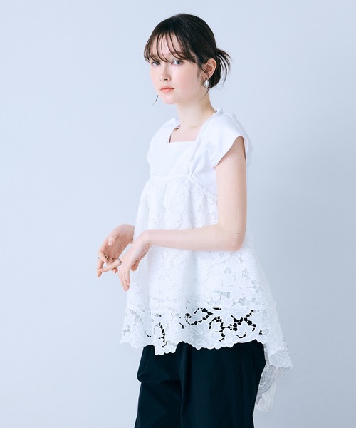 Audie a Muses(オーディアミューズ)の「フラワーレースキャミソール(キャミソール・レディース・ホワイト/ブラック・38/42)」の16枚目の写真