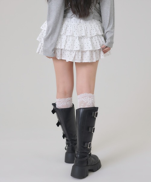 apres jour mignon(アプレジュールミニョン)の「柄ティアードスカート(スカート・レディース・ブラック/オフホワイト/グレー/ブラック系その他・フリー/LARGE)」の11枚目の写真
