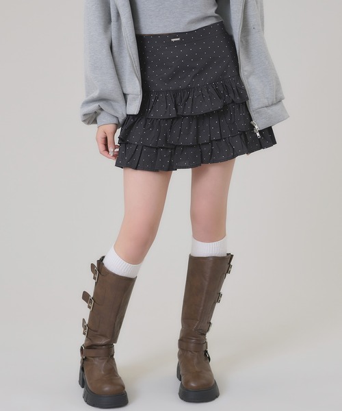 apres jour mignon(アプレジュールミニョン)の「柄ティアードスカート(スカート・レディース・ブラック/オフホワイト/グレー/ブラック系その他・フリー/LARGE)」の16枚目の写真