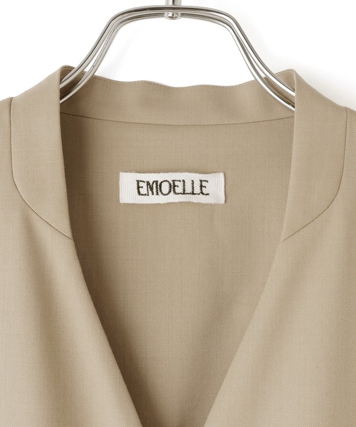 EMOELLE(エモエレ)の「【EMOELLE】ジレスタイルオールインワン(つなぎ/オールインワン・レディース・ベージュ/ダークブラウン・36/38)」の16枚目の写真