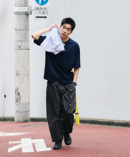 FREAK'S STORE(フリークスストア)の「限定展開 Drymix(R)/ドライミックス リラックスフィット クルーネック ソリッドTシャツ/速乾/UVカット(Tシャツ/カットソー・メンズ・ネイビー/ホワイト/チャコールグレー/アッシュグレー/ブラック・SMALL/MEDIUM/LARGE)」の17枚目の写真