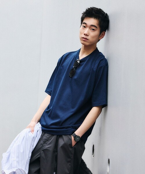FREAK'S STORE(フリークスストア)の「限定展開 Drymix(R)/ドライミックス リラックスフィット クルーネック ソリッドTシャツ/速乾/UVカット(Tシャツ/カットソー・メンズ・ネイビー/ホワイト/チャコールグレー/アッシュグレー/ブラック・SMALL/MEDIUM/LARGE)」の20枚目の写真