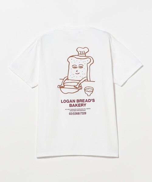 TOKYO CULTUART by BEAMS（トウキョウカルチャートバイビームス）の「HONGAMA / LOGAN BREAD'S BAKERY T-Shirt（Tシャツ/カットソー・レディース・ホワイト/イエロー系その他2・X-LARGE/LARGE/SMALL/MEDIUM）」の4枚目の写真