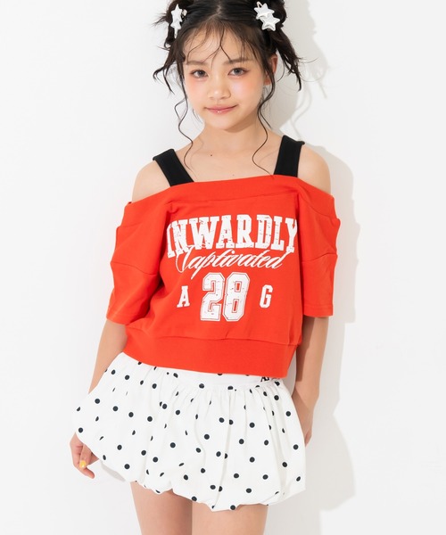 ANAP GiRL(アナップガール)の「ベルト付 バルーン スカート(スカート・キッズ・ホワイト×ブラック/ブラック/ホワイト・S/XS/M)」の16枚目の写真