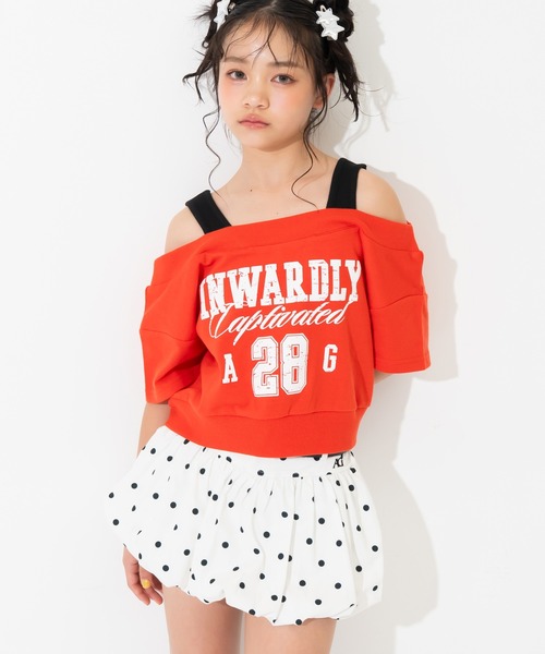 ANAP GiRL(アナップガール)の「ベルト付 バルーン スカート(スカート・キッズ・ホワイト×ブラック/ブラック/ホワイト・S/XS/M)」の18枚目の写真