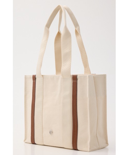 SLY(スライ)の「THONG TRIMMED CANVAS BAG トングトリムドキャンバスバッグ(トートバッグ・レディース・アイボリー/ブラック・FREE)」の3枚目の写真