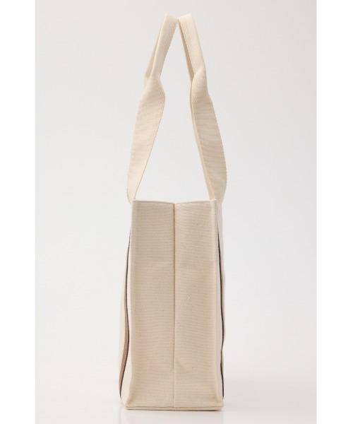 SLY(スライ)の「THONG TRIMMED CANVAS BAG トングトリムドキャンバスバッグ(トートバッグ・レディース・アイボリー/ブラック・FREE)」の4枚目の写真